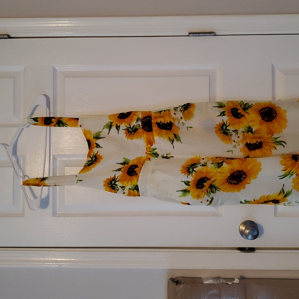 Sunflower Print Jumpsuit Small